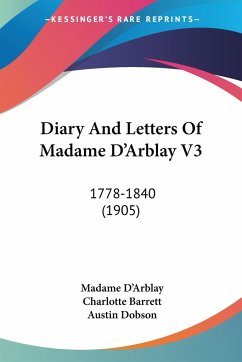 Diary And Letters Of Madame D'Arblay V3 - D'Arblay, Madame