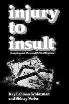 Injury to Insult: Unemployment, Class, and Political Response - Schlozman, Kay Lehman