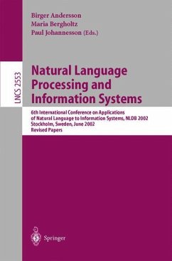 Natural Language Processing and Information Systems - Andersson, Birger / Bergholtz, Maria / Johannesson, Paul (eds.)