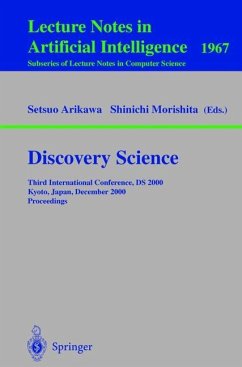 Discovery Science - Arikawa, Setsuo / Morishita, Shinichi (eds.)