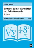 Einfache Sachrechenblätter mit Selbstkontrolle