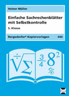 Einfache Sachrechenblätter mit Selbstkontrolle - Müller, Heiner