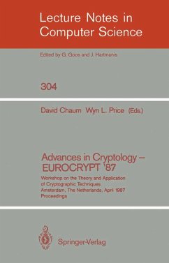 Cover Advances in Cryptology - EUROCRYPT '87