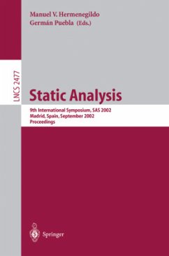 Static Analysis - Hermenegildo, Manuel / Puebla, German (eds.)