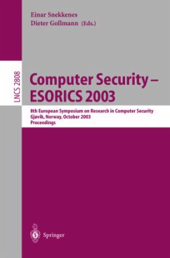 Computer Security - ESORICS 2003 - Snekkenes, Einar / Gollmann, Dieter (eds.)
