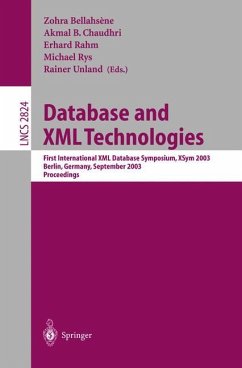 Database and XML Technologies - Bellahsène, Zohra / Chaudhri, Akmal B. / Rahm, Erhard / Rys, Michael / Unland, Rainer (eds.)