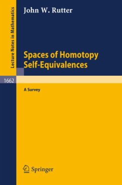 Spaces of Homotopy Self-Equivalences - A Survey - Rutter, John W.