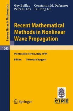 Recent Mathematical Methods in Nonlinear Wave Propagation - Boillat, Guy; Dafermos, Constantin M.; Liu, Tai-Ping; Lax, Peter D.