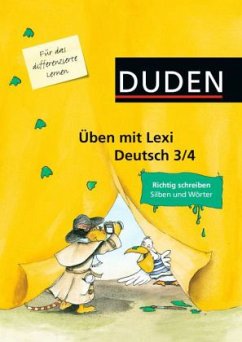 Cover Richtig schreiben - Silben und Wörter / Duden Üben mit Lexi, Deutsch 3/4