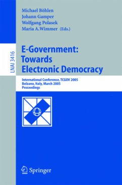 E-Government: Towards Electronic Democracy - Böhlen, Michael / Gamper, Johann / Polasek, Wolfgang / Wimmer, Maria A. (eds.)