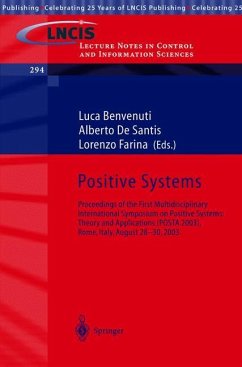 Positive Systems: Theory and Applications - Benvenuti, Luca / De Santis, Alberto / Farina, Lorenzo (eds.)