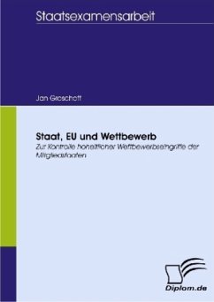 Staat, EU und Wettbewerb - Groschoff, Jan