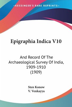 Cover Epigraphia Indica V10