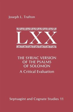 The Syriac Version of the Psalms of Solomon