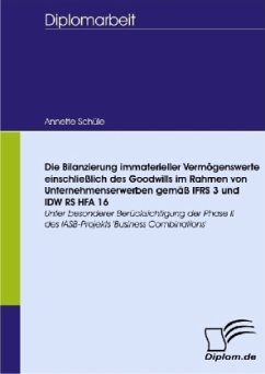 Die Bilanzierung immaterieller Vermögenswerte einschließlich des Goodwills im Rahmen von Unternehmenserwerben gemäß IFRS 3 und IDW RS HFA 16 - Schüle, Annette