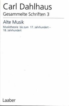 Cover Alte Musik / Gesammelte Schriften, 10 Bde. Bd.3