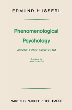 Phenomenological Psychology - Husserl, Edmund