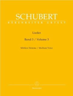 Mittlere Stimme, Spielpartitur / Lieder für Singstimme und Klavier Bd.3 - Schubert, Franz