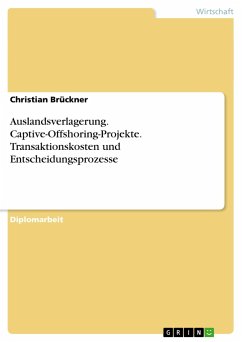 Auslandsverlagerung. Captive-Offshoring-Projekte. Transaktionskosten und Entscheidungsprozesse