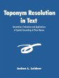 Toponym Resolution in Text - Bild 1