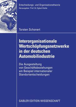 Interorganisationale Wertschöpfungsnetzwerke in der deutschen Automobilindustrie - Schonert, Torsten