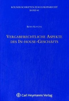 Cover Vergaberechtliche Aspekte des In-House-Geschäfts