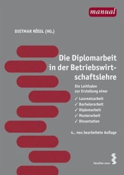 Die Diplomarbeit in der Betriebswirtschaftslehre