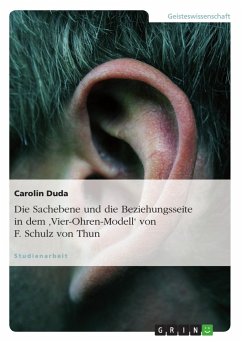 Die Sachebene und die Beziehungsseite in dem 'Vier-Ohren-Modell' von F. Schulz von Thun - Duda, Carolin