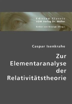 Cover Zur Elementaranalyse der Relativitätstheorie