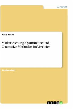 Marktforschung. Quantitative und Qualitative Methoden im Vergleich - Rehm, Arne