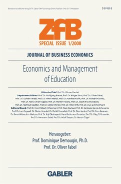 Economics and Management of Education - Fabel, Oliver / Demougin, Dominique (eds.)