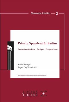 Private Spenden für Kultur - Sprengel, Rainer;Strachwitz, Rupert Graf