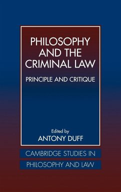Philosophy and the Criminal Law - R. a., Duff
