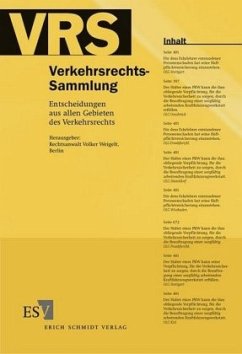 Verkehrsrechts-Sammlung (VRS) Band 113 / Verkehrsrechts-Sammlung (VRS) Bd. 113 - Weigelt, Volker