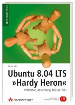 Cover Ubuntu 8.04 LTS 'Hardy Heron', m. 2 CD-ROMs