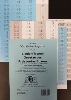 Gesetze Freistaat Bayern 2020 / Dürckheim-Griffregister Nr. 2818 Ziegler-Tremel u.a.
