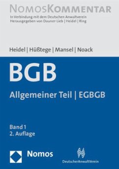 Allgemeiner Teil, EGBGB / BGB, Kommentar Bd.1 - Heidel, Thomas / Hüßtege, Rainer / Mansel, Heinz-Peter et al. (Hrsg.)