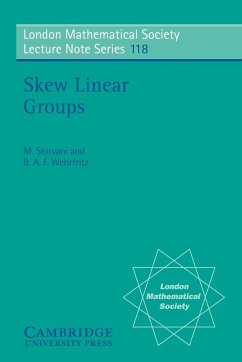 Skew Linear Groups - Shirvani, M.; Wehrfritz, B. A. F.