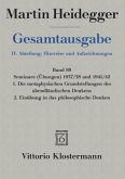 Gesamtausgabe Abt. 4 Hinweise und Aufzeichnungen Bd. 88. Seminare 1937/38 und 1941/42 Gesamtausgabe Abt. 4 Hinweise und Aufzeichnungen Bd. 88. Seminare 1937/38 und 1941/42