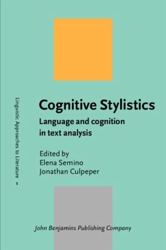 Cognitive Stylistics - Semino, Elena / Culpeper, Jonathan (ed.)