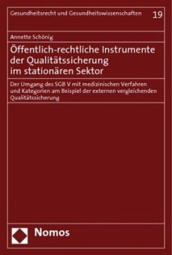 Öffentlich-rechtliche Instrumente der Qualitätssicherung im stationären Sektor - Schönig, Annette