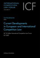 Current Developments in European and International Competition Law - Baudenbacher, Carl (ed.)