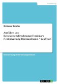 Ausfüllen des Reisekostenabrechnungs-Formulars (Unterweisung Bürokaufmann / -kauffrau)