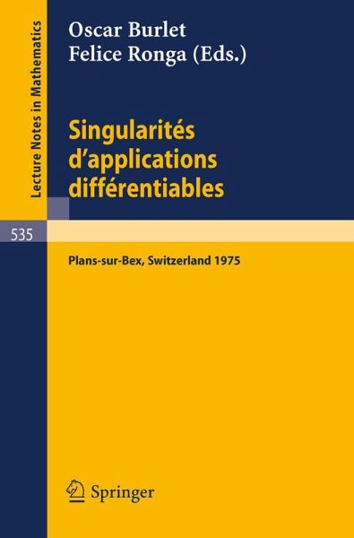 Singularites d'Applications Differentiables Singularites d'Applications Differentiables