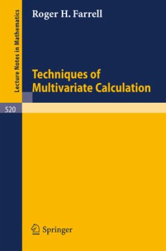 Techniques of Multivariate Calculation - Farrell, R. H.