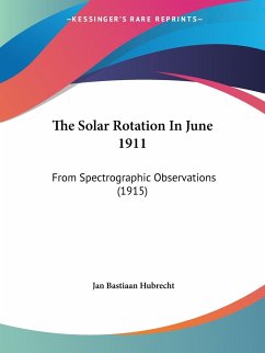 The Solar Rotation In June 1911 - Hubrecht, Jan Bastiaan