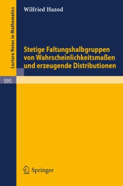 Stetige Faltungshalbgruppen von Wahrscheinlichkeitsmassen und erzeugende Distributionen - Hazod, Wilfried