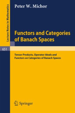 Functors and Categories of Banach Spaces - Michor, P. W.