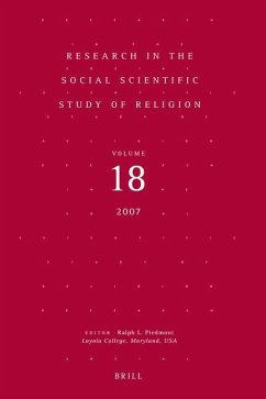 Research in the Social Scientific Study of Religion, Volume 18