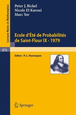 Ecole d'Ete de Probabilites de Saint-Flour IX, 1979 - Bickel, J. P.;El Karoui, N.;Yor, M.
